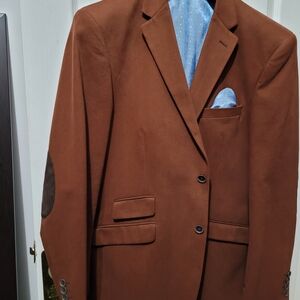 Men's Classic Brown Blazer with Elbow Patches